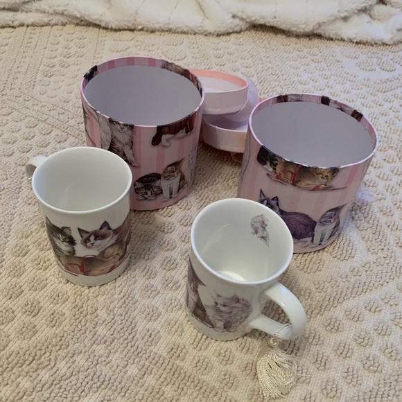 Vintage Cat lovers mug gift box x2 - Picture 2 of 5